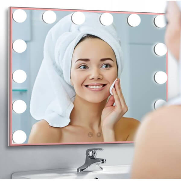 Doppelseitiger Make-up Handspiegel Mit 3-facher Vergrößerung - Klarer Acrylspiegel Mit Griff
