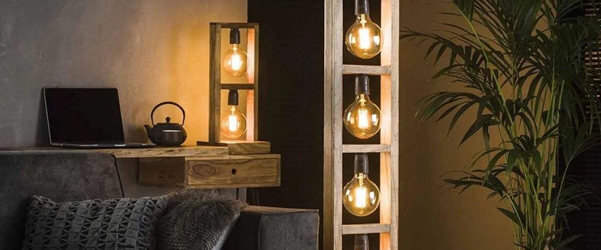 Design Einrichtungs-Idee: Eine Industrial Wohnzimmer-Lampe