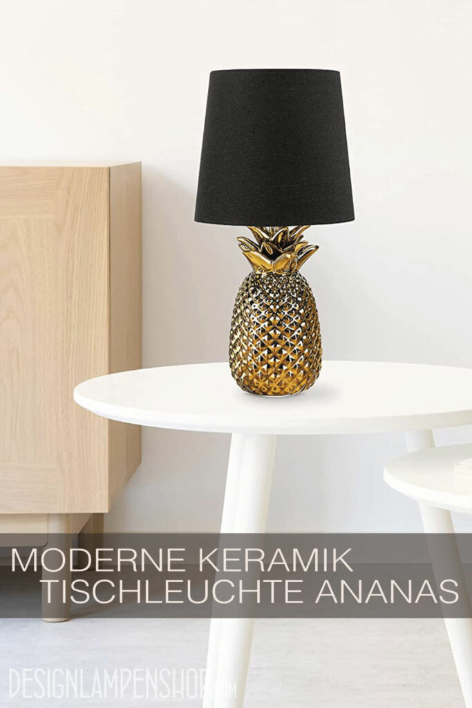 Moderne Keramik Tischleuchte Ananas